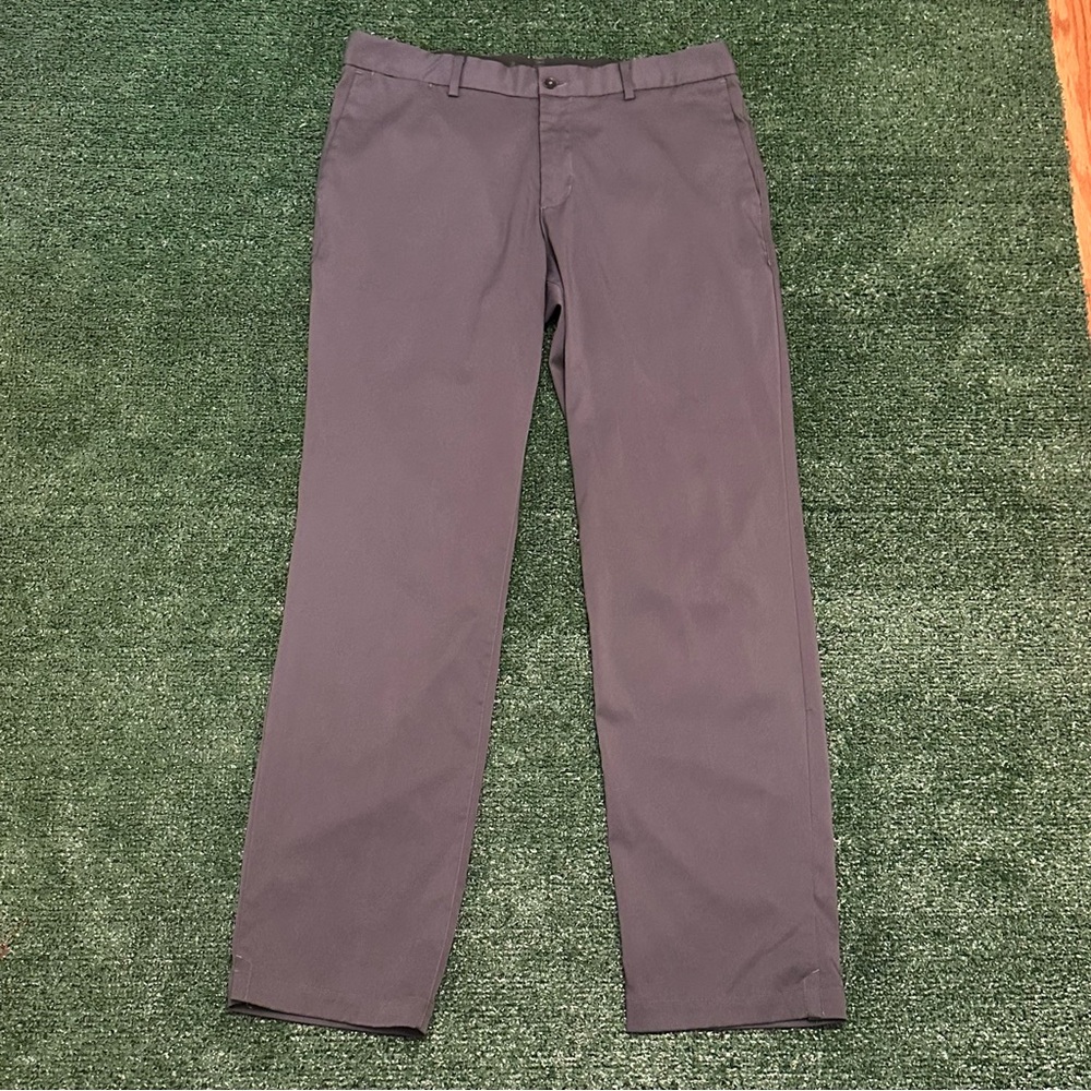 Nike Golf Pants Men 34 x 32 Gray Flat Front Dri Fit